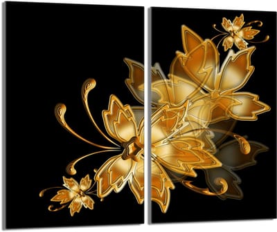 TMK ArtDeko - Snijplank Glas - 30x52cm - Goudkleurig - Beschermpaneel