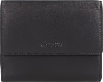 Esquire Leren portemonnee Viktoria Wallet With Flap Black zwart