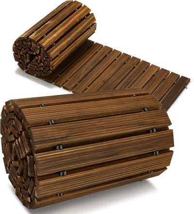 Houten Tuinpad Loopbrug Buiten - Bruin - Lange Plank (3.65 meter)