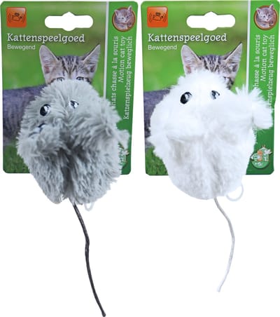 Boon - Kattenspeelgoed - Bibber Muis - Pluche - Kleur: Assorti - 8 cm