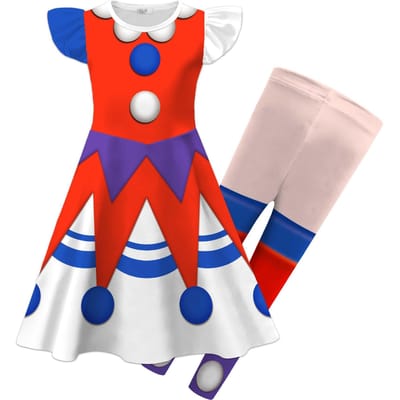Costume Lily Lovebraids pour Fille Dessin Animé Imprimé Robe Halloween Temps de Jeu Tenue Lily Carnaval Fête d'Anniversaire Vestidos 5T(120) red