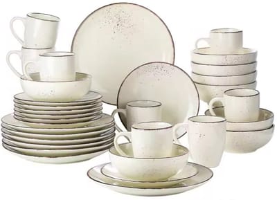 Splendid Ontbijtborden – 32 delig- 8 persoons – Wit Keramisch – Eetborden – Kleine Borden – Elegant tafelservies