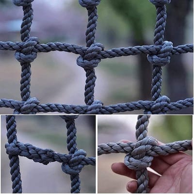 Klimnet voor kinderen - Speelnet Valbeveiliging - Buiten Spelen - Sterk Polyamide Materiaal - 1 x 2 meter - Zwart