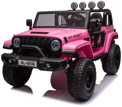 Jeep elektrische 2 persooons kinderauto Roze