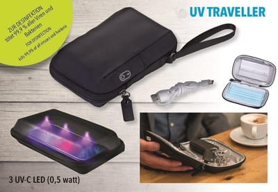 Troika UV Desinfectie Tas met UVC Lamp, doodt 99,9% van alle virussen en bacteriën in 30 seconden