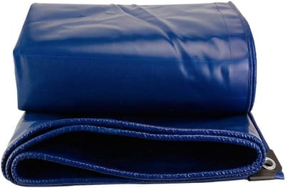 Afdekzeil Geweven Canvas - Waterdicht Zeil - Bescherming Buiten - Verdikt PVC Gecoat - 5 x 6 m - Grijs