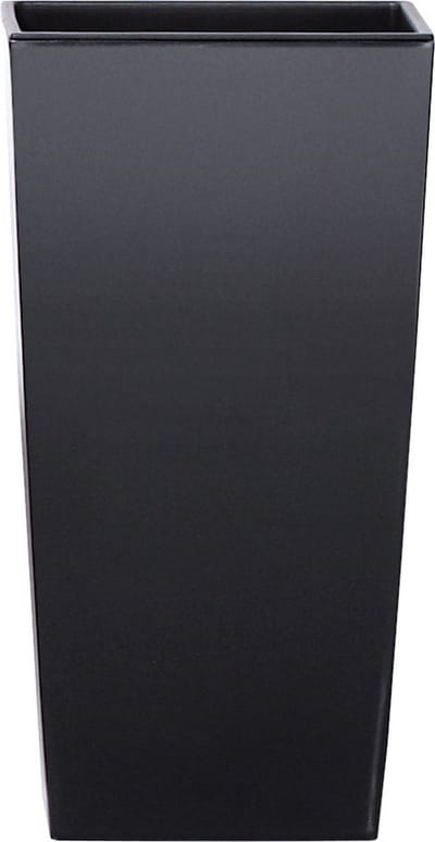 Prosperplast bloempot/plantenpot Urbi met binnenpot - antraciet - 29 x 29 x 55 cm - Kunststof