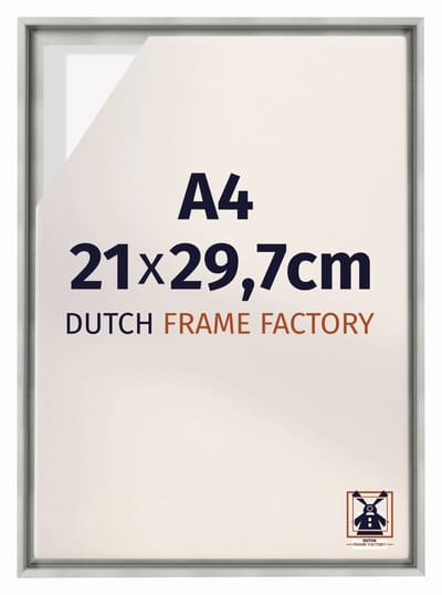 Baklijst 21x29,7 cm - Zilver Mat - Geschikt voor Canvasdoek - MDF Baklijst Lausanne