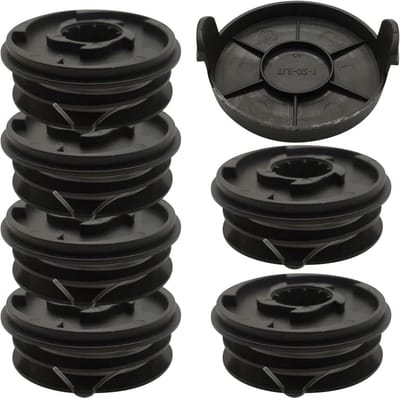 Trimmer Spoelen - Gras trimmer spoel - Onkruid verwijderen - Duurzaam nylon draad - 6 stuks - Zwart