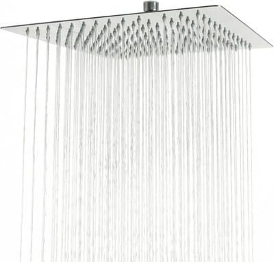Regendouchekop Vierkant - Grote Douchekop - Ontspannende Douche - 30x30cm RVS Paneel - 30x30cm - Zilver