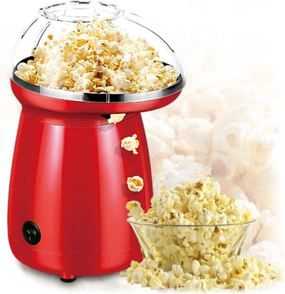 Popcornmachine - Maïsmachine - Huisgemaakte Snacks - Hete Lucht Olievrij - Compact Formaat - One Color