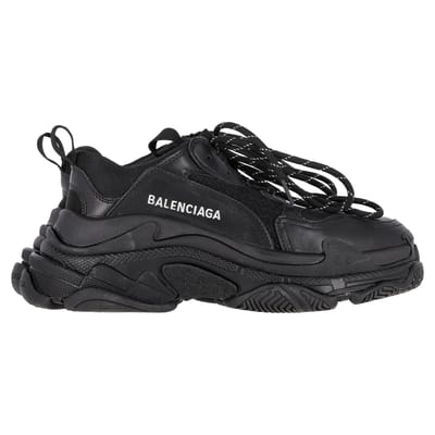 Balenciaga Track Sneakers in Zwarte Polyurethaan