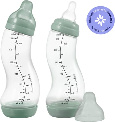 Difrax Babyfles Natural - 250 ml - Wit - 2 Stuks - S-fles - Anti Koliek