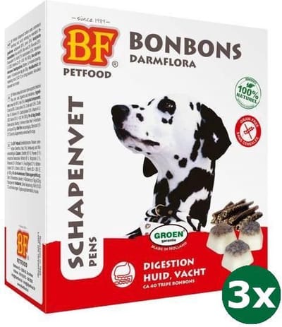 3x40 st Biofood schapenvet maxi bonbons pens