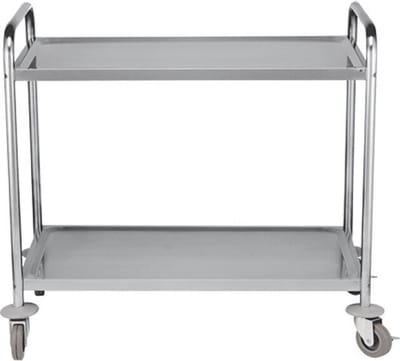 CaterChef Serveerwagen 2 bladen (90x51 cm) rvs