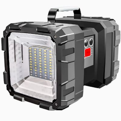 LED Zaklamp Oplaadbaar - Zaklamp - Camping Zaklamp - Zaklamp met Dubbele Lichtbron - Noodzaklamp - 4 Verlichtingsmodi - IPX5 - Zwart