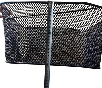 Grote fietsmand - Achterdrager mand - Boodschappen vervoeren - Robuuste stalen constructie - 40 x 30 x 20 cm - Zwart