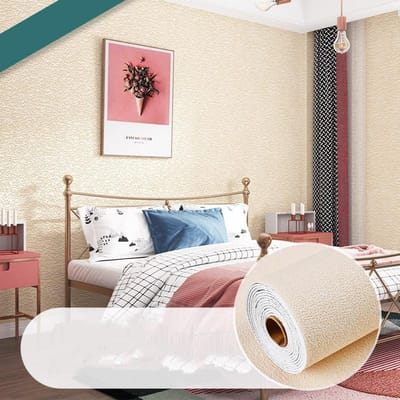 10 Meter / Rol 3D Zelfklevende Dikke Waterdichte Behang Linnen Gestructureerde Zuivere Kleur Huis Decoratieve Gerenoveerde Sticker 50cm*10m