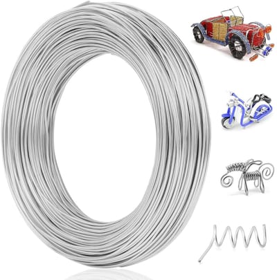 1 mm x 60 m Aluminium Draad voor Sieraden, DIY Sculpturen en Decoratieve Projecten - Zacht Touw voor Creatieve Klussen