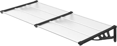 Deur Luifel - Buiten Overkapping - Bescherming tegen Weer - Robuust Frame - 199 x 90 cm - Zwart Transparant