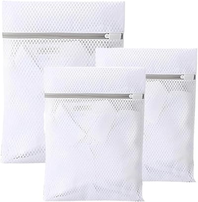 Waszakken Set - Kleding Beschermers - Kleding Wassen - Honingraatstructuur - 3 Maten - Grijs