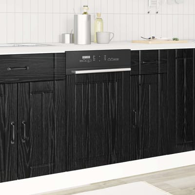 vidaXL - Vaatwasserpaneel - LUCCA - Zwart - eiken - 45 - x - 1,5 - x - 57 - cm