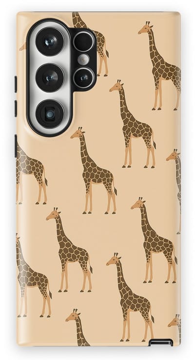 DripCase Luipaard Hoesje Samsung Galaxy S23 Ultra | Backcover met Mag | Hoesje met Dierenprint Samsung Galaxy S23 Ultra Giraffe
