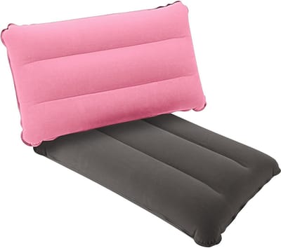 Set van 2 Opblaasbare Kussens - Ultralichte Reiskussens voor Camping en Reizen (44x28 cm)