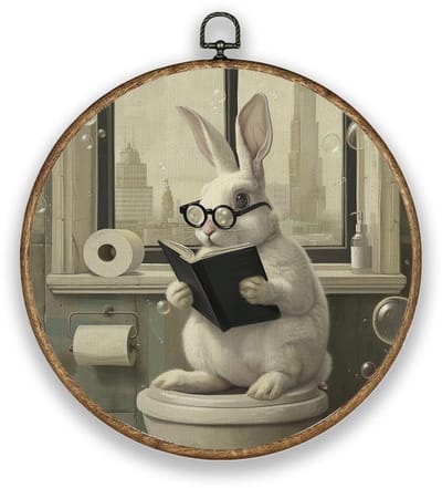 Dailygoods- Badkamerhaak Uniek Ontwerp - Wanddecoratie Rond - Houten Textuur - Muurkunst - Decoratie 26 cm - Afneembare Ring 2,5 cm