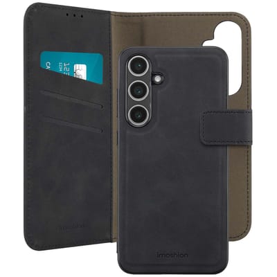 imoshion Hoesje - Geschikt voor Samsung Galaxy S24 FE - Uitneembare 2-in-1 Luxe Bookcase - Zwart