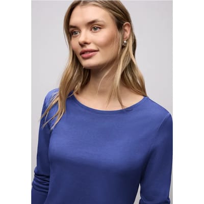Basic shirt met ronde hals