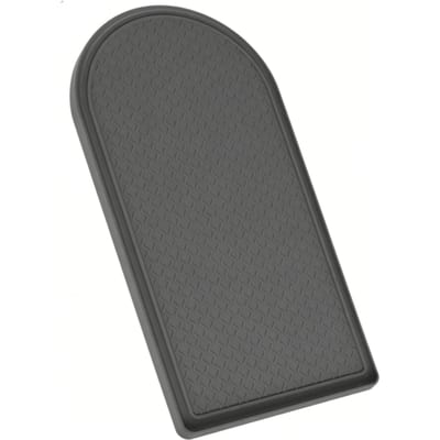 2 pièces Tapis à Café en Silicone Résistant à la Chaleur Antidérapant Anti-Fuite Bord Surélevé Tapis de Bar à Café pour Machine à Café Semicirculaire grise