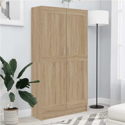 vidaXL - Boekenkast - 82,5x30,5x150 - cm - bewerkt - hout - sonoma - eikenkleurig