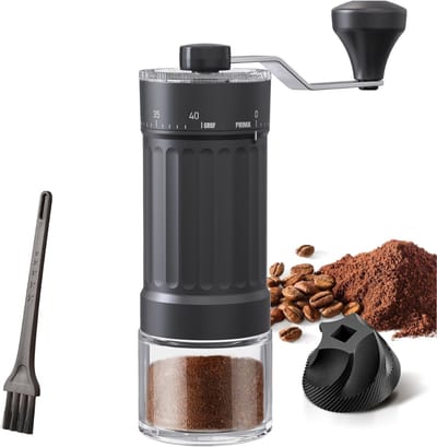 YOR® Coffee Grinder - Coffee Molen - Koffie Grinder - 40 Standen - Zwart - ‎17cm x 6cm x 17cm