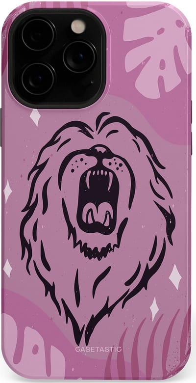 Casetastic hoesje geschikt voor Apple iPhone 13 Pro Max - MagSafe - Dubbellaagse bescherming - Trots en vurig - Fashion Case - Lila Lichtroze Donkergrijs