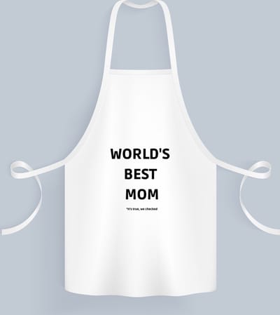 Akyol - world's best mom it's true we checked Keukenschort - Mama - werelds beste moeder - moeder cadeautjes - moederdag - verjaardag - geschenk - kado - 82 bij 71 cm