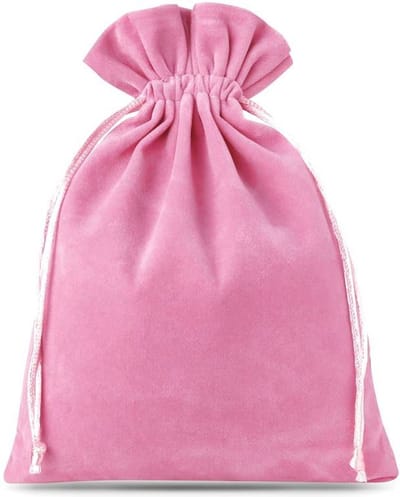 Velours / Fluweel Zakjes – 18x24cm – 5 stuks – Roze – Babyshower Versiering Meisje - Sieradenzakjes – Cadeauzakjes