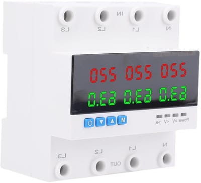 Automatische Omschakelaar - ATS Vermogen - Stroom Beveiligen - Real Time Monitoring - 63A 4P - Grijs