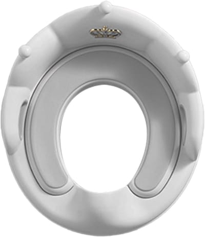 Kinder Toiletbril - Potty Training Seat - Zindelijkheidstraining - Kroonvormig Ontwerp - ca. 38x34x13cm - Grijs