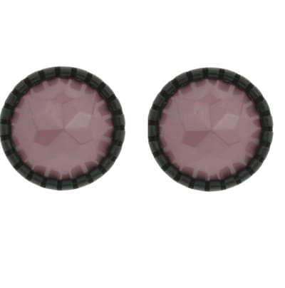 Behave - Oorstekers dames - Paars kunststof retro - Tijdloze stijl
