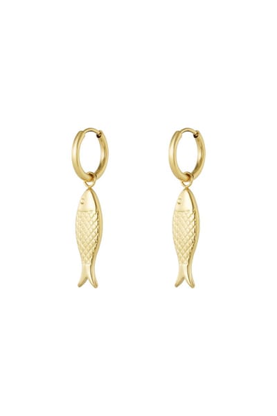 Bijoutheek Oorhangers Vis Goud
