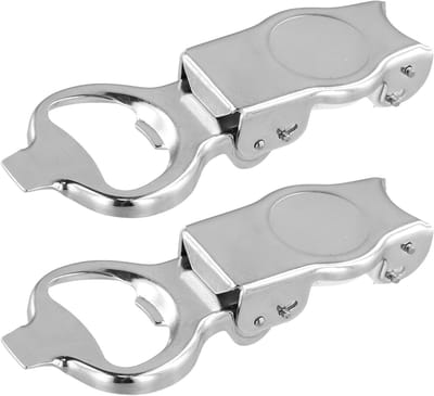 Vouwbare 2-in-1 Flessenopener en Sealer van RVS, Multifunctionele Flessenopener voor Picknick en Kamperen, Handig en Draagbaar Accessoire
