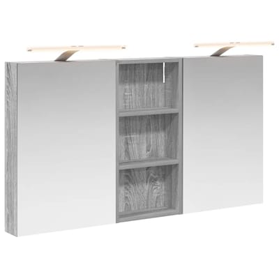 vidaXL - Badkamerkast - set - 3 - st - 110 - x - 10,5 - x - 60,5 - cm - Bewerkt - hout