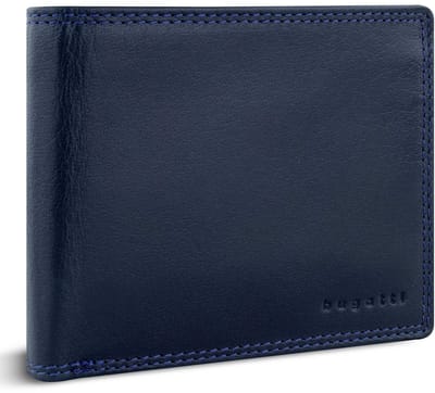 bugatti Leren portemonnee Savona Wallet With Flap 8CC Blue donkerblauw