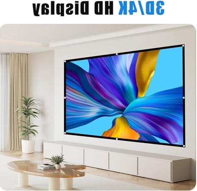 Projectiescherm Opvouwbaar - Draagbaar Filmscherm - Thuisbioscoop Buiten - Kreukvrij Wasbaar - 100 inch - Wit