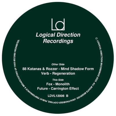 88 Katanas & Rozzer / Verb / Fox / Future - Mind Shadow Form / Regeneration / Monolith / Carrington Effect (12" Single)