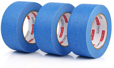 3x Professioneel Blauw Schilderstape - 1,8cm Breed, 60m Lang - UV-bestendig en Restvrij Verwijderbaar