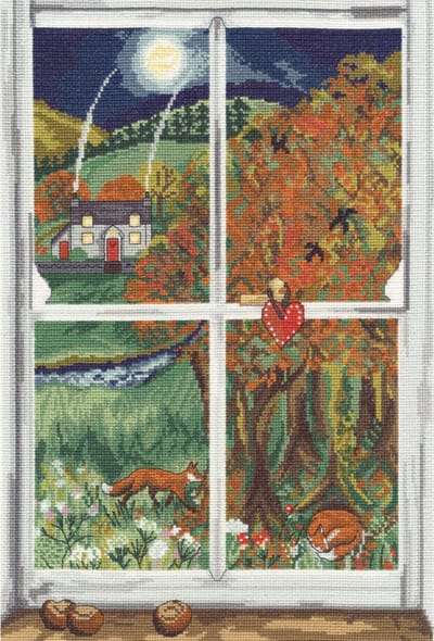 Bothy Threads borduurpakket conker window XDD6 telpatroon
