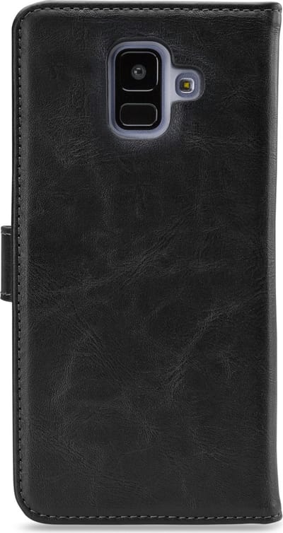 My Style Telefoonhoesje geschikt voor Samsung Galaxy A6 (2018) Hoesje | My Style Flex Wallet Bookcase Portemonnee | Pasjeshouder voor 3 Pasjes | Telefoonhoesje voor Pinpas / OV Kaart / Rijbewijs - Zwart