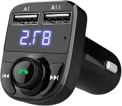 Auto FM-zender - Bluetooth Adapter - Muziek Streamen Auto - Handsfree Bellen - 12-24V - Zwart